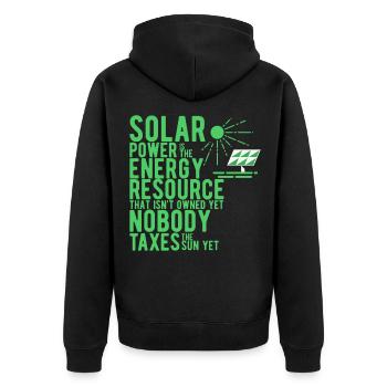 solaire - Veste à capuche bio Premium Unisexe - noir - Dos - Nico (187cm)