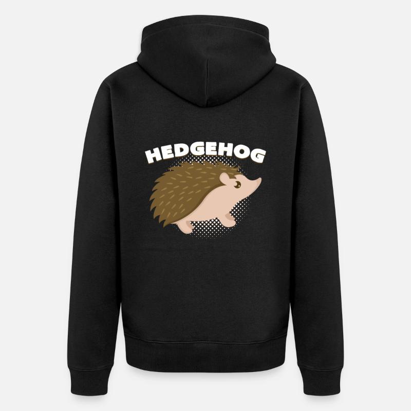 Igel - Unisex Premium Bio Zip Hoodie - Schwarz