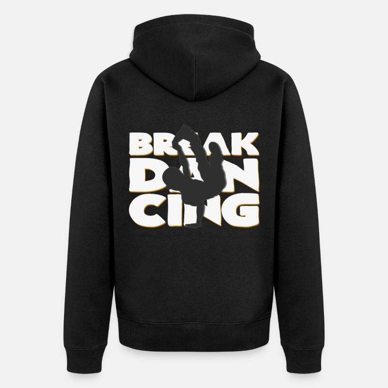 Breakdancing - Unisex Premium Bio Zip Hoodie - Schwarz