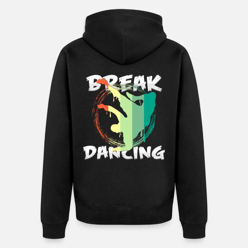 Breakdance - Unisex Premium Bio Zip Hoodie - Schwarz