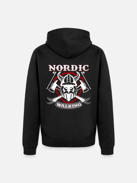 pole walking - Unisex Premium Organic Zip Hoodie - black