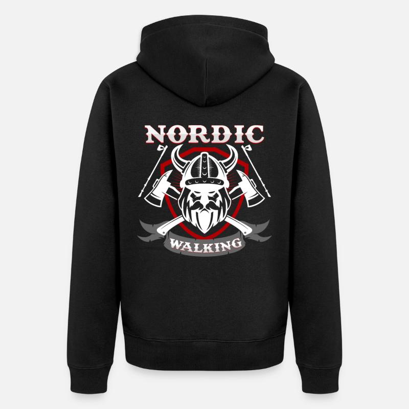 Nordic Walking - Veste à capuche bio Premium Unisexe - noir