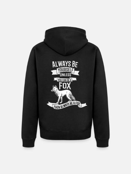 Fuchs - Unisex Premium Bio Zip Hoodie - Schwarz