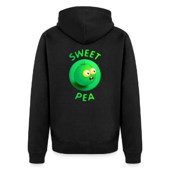 Pois sucré - Veste à capuche bio Premium Unisexe - noir - Dos - Nico (187cm)