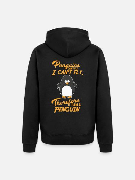 pingouins - Veste à capuche bio Premium Unisexe - noir