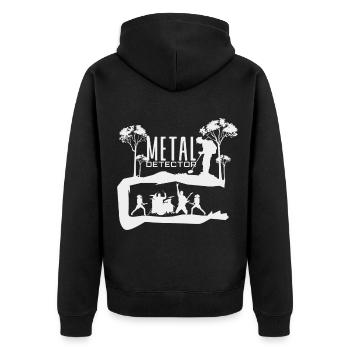 métal - Veste à capuche bio Premium Unisexe - noir - Dos - Nico (187cm)