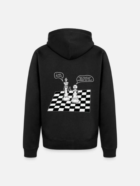 checkmate - Unisex Premium Organic Zip Hoodie - black