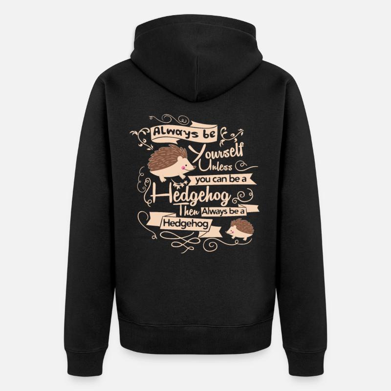 hérisson - Veste à capuche bio Premium Unisexe - noir