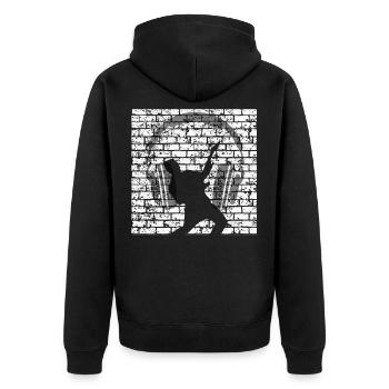 Guitare. Musique. rock - Veste à capuche bio Premium Unisexe - noir - Dos - Nico (187cm)