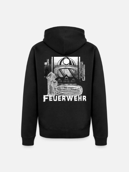 fire Department - Unisex Premium Organic Zip Hoodie - black