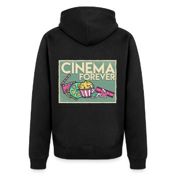 cinéma - Veste à capuche bio Premium Unisexe - noir - Dos - Nico (187cm)