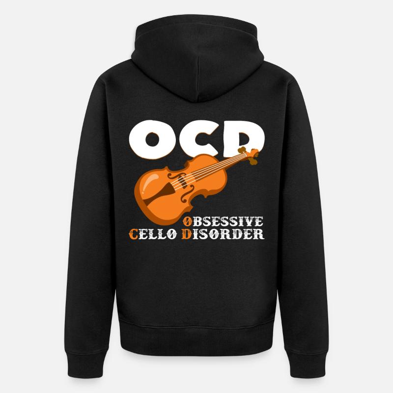 Cello - Unisex Premium Bio Zip Hoodie - Schwarz