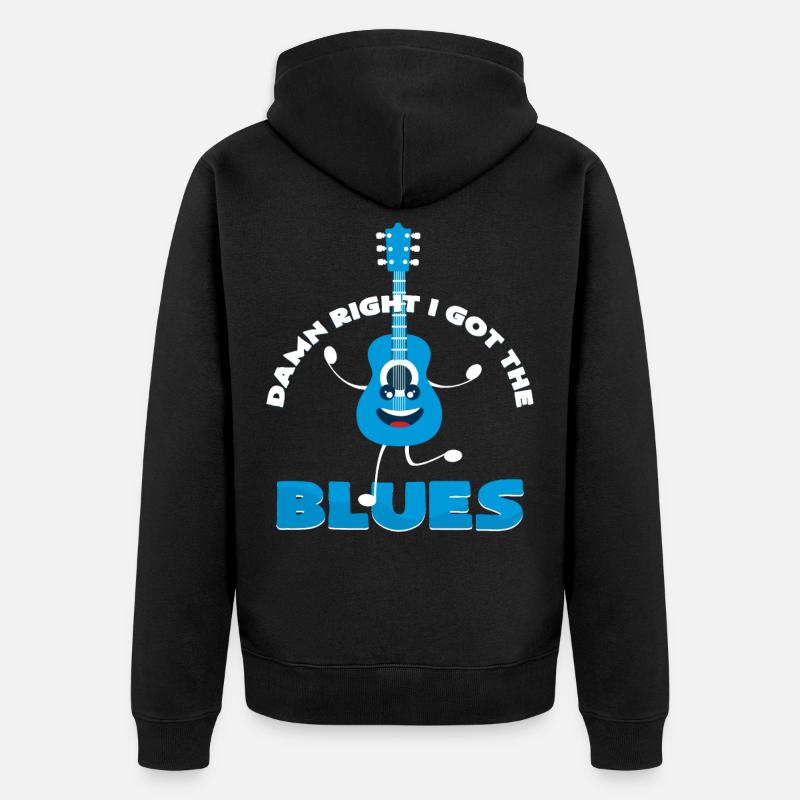 Blues - Veste à capuche bio Premium Unisexe - noir