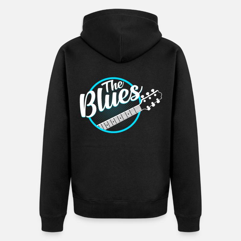 Le blues - Veste à capuche bio Premium Unisexe - noir