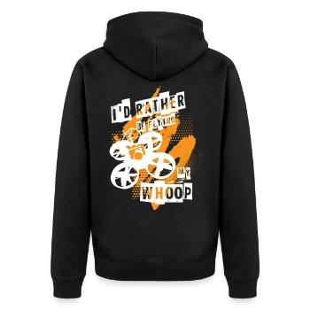 small FPV drone - Unisex Premium Organic Zip Hoodie - black - Back - Nico (187cm)