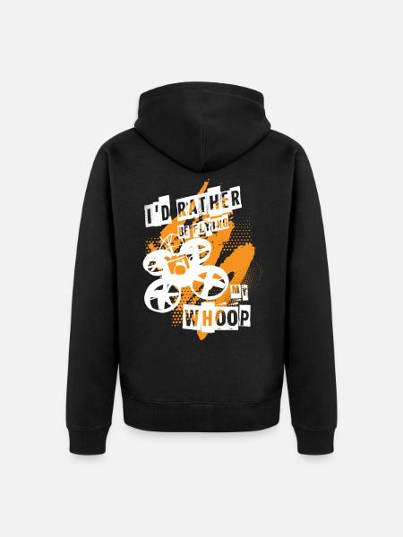 small FPV drone - Unisex Premium Organic Zip Hoodie - black