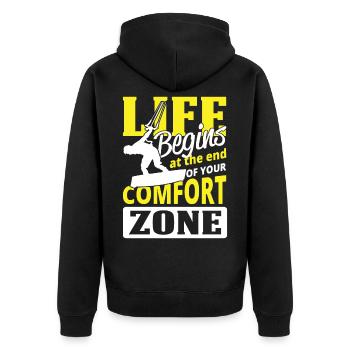 Kitesurfer Comfort Zone Kiten Kiteboard Kiter Kite - Veste à capuche bio Premium Unisexe - noir - Dos - Nico (187cm)
