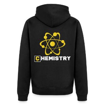chemistry - Unisex Premium Organic Zip Hoodie - black - Back - Nico (187cm)