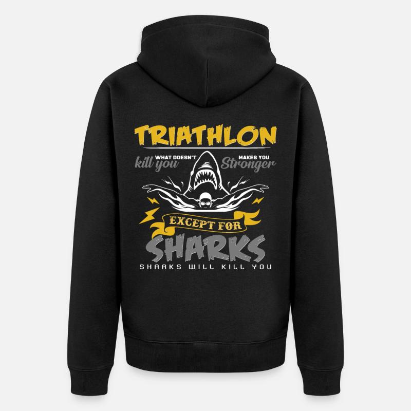 Triathlon - Veste à capuche bio Premium Unisexe - noir