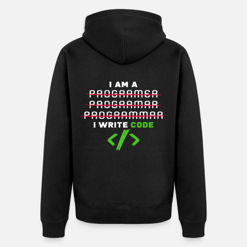 programmeur - Veste à capuche bio Premium Unisexe - noir