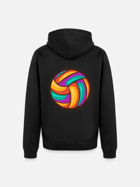 Volleyball - Unisex Premium Bio Zip Hoodie - Schwarz