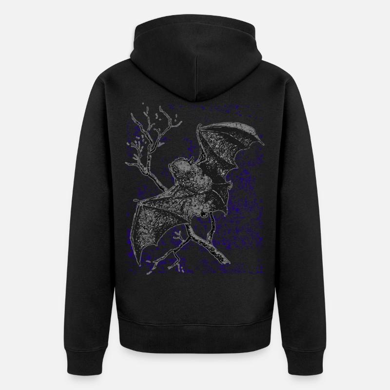 Chauve-souris vampire - Veste à capuche bio Premium Unisexe - noir
