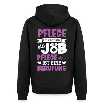 Aide aux personnes âgées Engel Soins infirmiers Maison de retraite - Veste à capuche bio Premium Unisexe - noir - Dos - Nico (187cm)