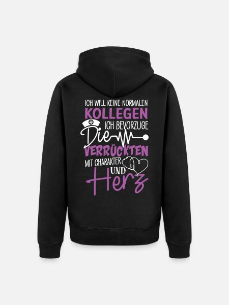 Altenpflegerin Altenpfleger Pfleger Pflegerin - Unisex Premium Bio Zip Hoodie - Schwarz