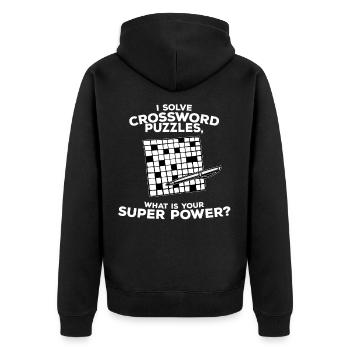 mots croisés - Veste à capuche bio Premium Unisexe - noir - Dos - Nico (187cm)