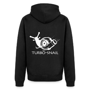 Turbo escargot - Veste à capuche bio Premium Unisexe - noir - Dos - Nico (187cm)