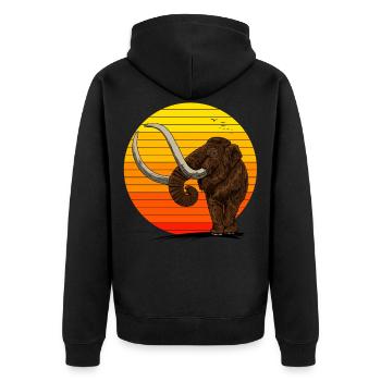 Beautiful mammoth in the sun Gift idea made of ice - Unisex Premium Organic Zip Hoodie - black - Back - Nico (187cm)