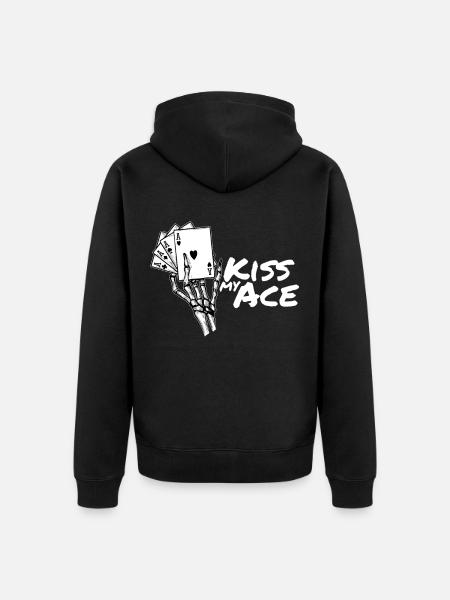 poker - Unisex Premium Organic Zip Hoodie - black