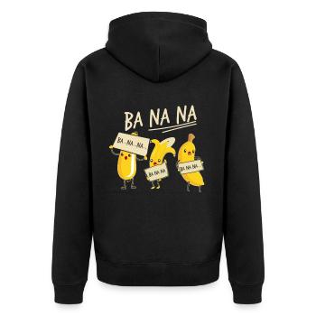 banane - Veste à capuche bio Premium Unisexe - noir - Dos - Nico (187cm)
