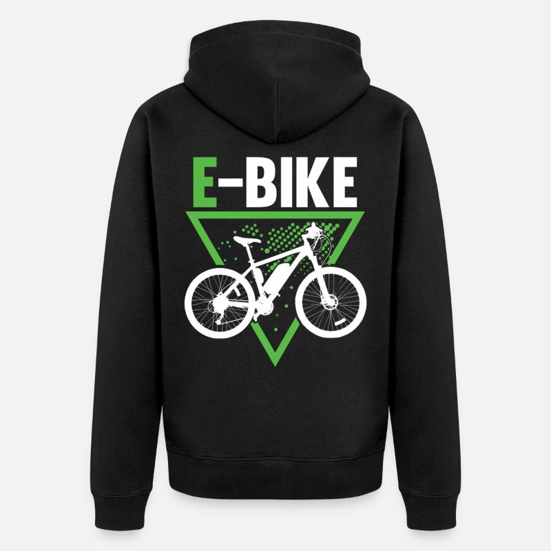 E bike Ebike E-bike - Veste à capuche bio Premium Unisexe - noir
