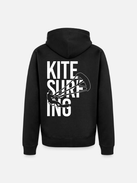 Kite Surfing - Kitesurfen - Unisex Premium Bio Zip Hoodie - Schwarz