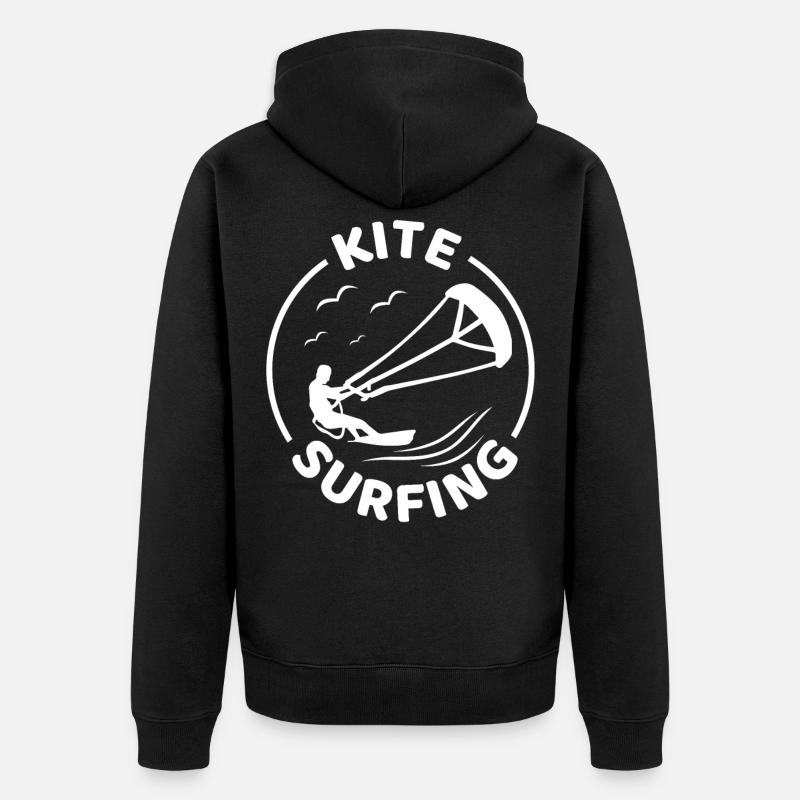 Kite Surf - Kitesurf - Veste à capuche bio Premium Unisexe - noir
