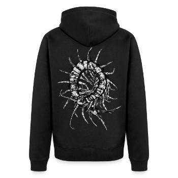 mille-pattes - Veste à capuche bio Premium Unisexe - noir - Dos - Nico (187cm)