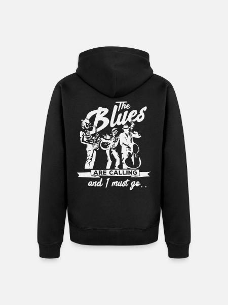 Blues music - Unisex Premium Organic Zip Hoodie - black