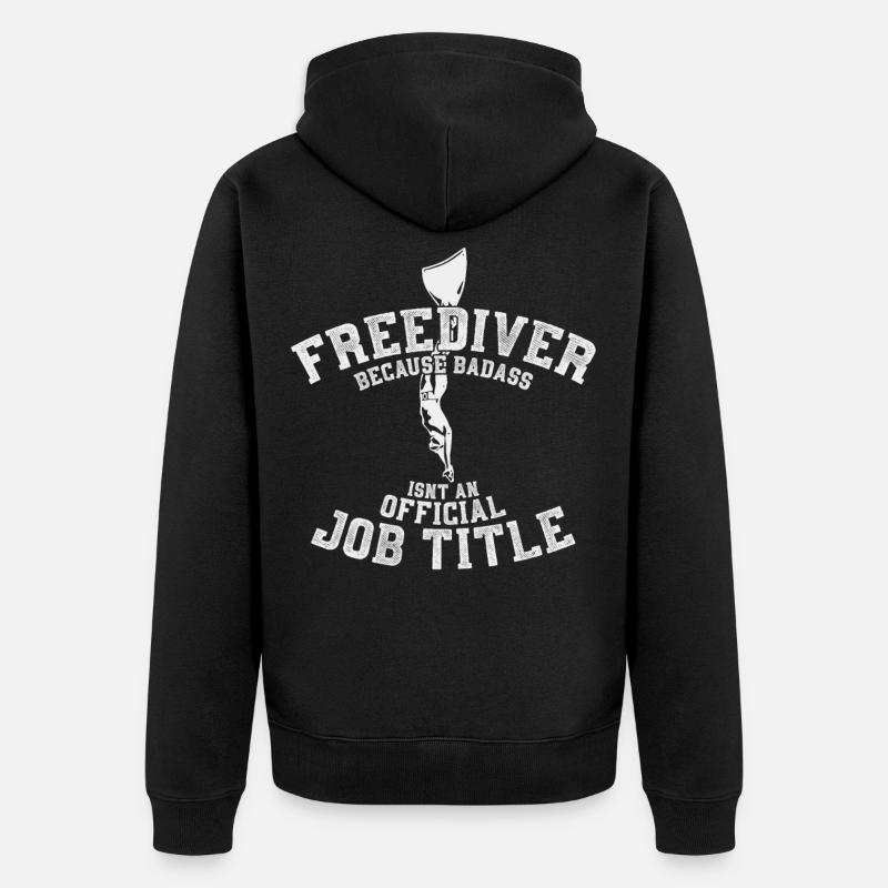 Apnoetauchen - Unisex Premium Bio Zip Hoodie - Schwarz