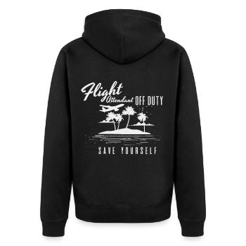 Hôtesse de l'air hôtesse de l'air en vacances / vacances - Veste à capuche bio Premium Unisexe - noir - Dos - Nico (187cm)