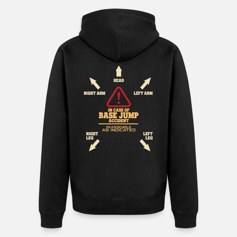 Base Jump - Unisex Premium Bio Zip Hoodie - Schwarz
