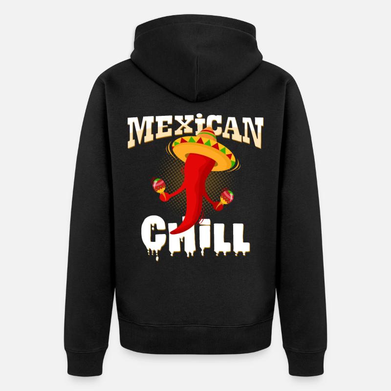 Piment mexicain - Veste à capuche bio Premium Unisexe - noir