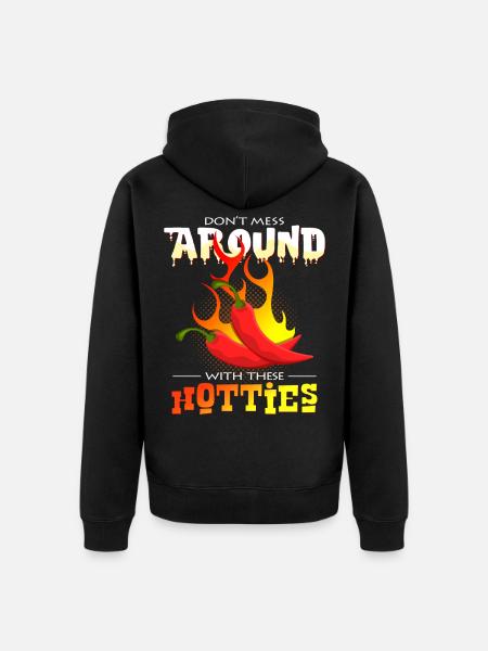 chilli - Unisex Premium Organic Zip Hoodie - black