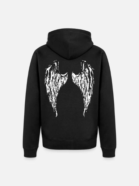 Angel Angel Wing Wings Angelwings 2reborn - Unisex Premium Organic Zip Hoodie - black