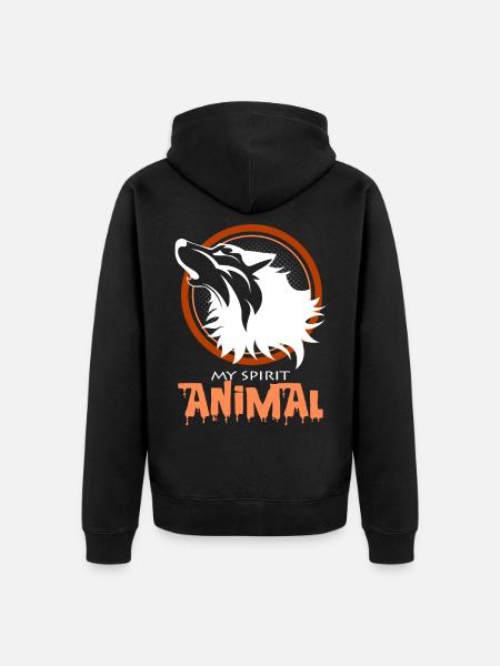loups - Veste à capuche bio Premium Unisexe - noir