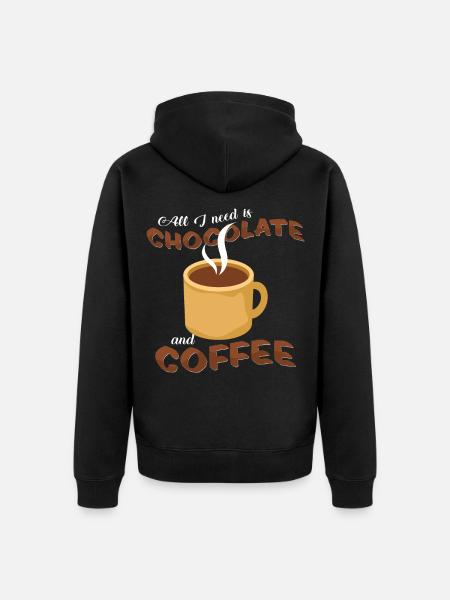 Chocolat chaud - Veste à capuche bio Premium Unisexe - noir