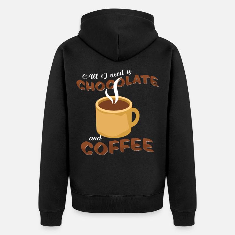 Chocolat chaud - Veste à capuche bio Premium Unisexe - noir