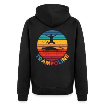 Trampoline Fitness Workout Trendsport Saut Saut - Veste à capuche bio Premium Unisexe - noir - Dos - Nico (187cm)
