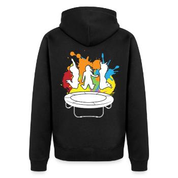 Trampolin Jump Jumping Jumpstyle Sport - Veste à capuche bio Premium Unisexe - noir - Dos - Nico (187cm)