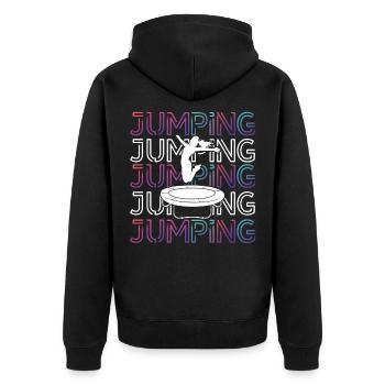 Jumping Trampoline Fitness Workout Trendsport - Veste à capuche bio Premium Unisexe - noir - Dos - Nico (187cm)